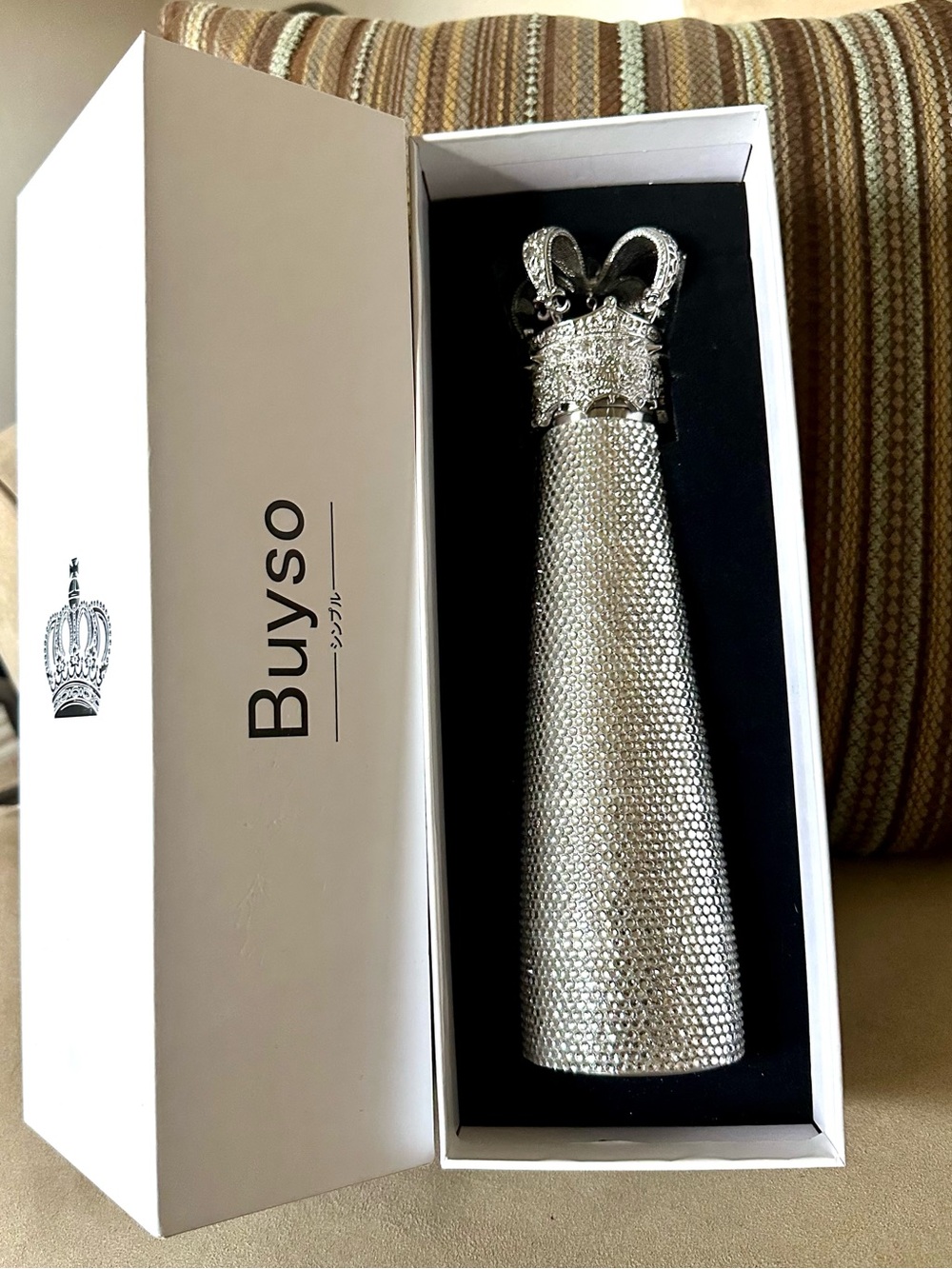 Bling Rhinestone Crown 17oz Stainless Steel Insulated Water Bottle NIB
